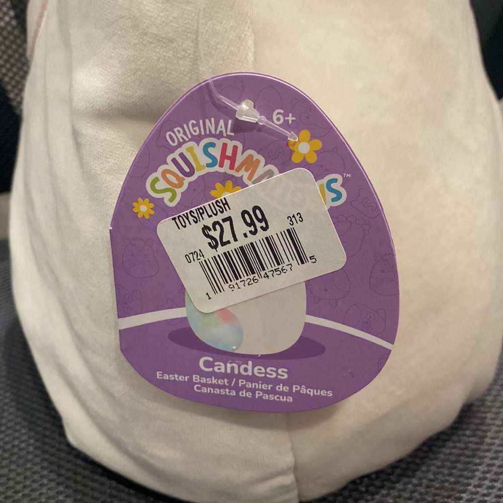 Squishmallow Candess the Cow Easter Basket NWT - Picture 3 of 4